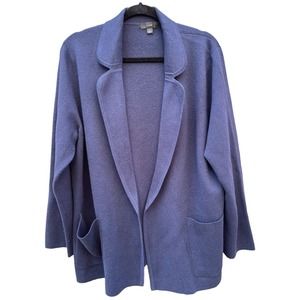 J. Crew Eloise Sweater Blazer Cotton Wool Blend Navy Blue, Size‎ Large